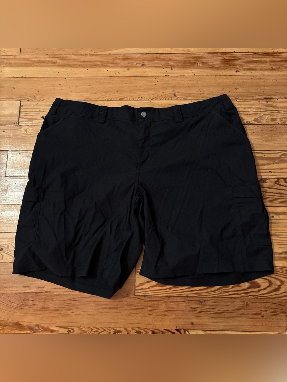 Duluth Trading Co Womens Dry On The Fly Shorts Size 24W Cargo Hiking 10" Black